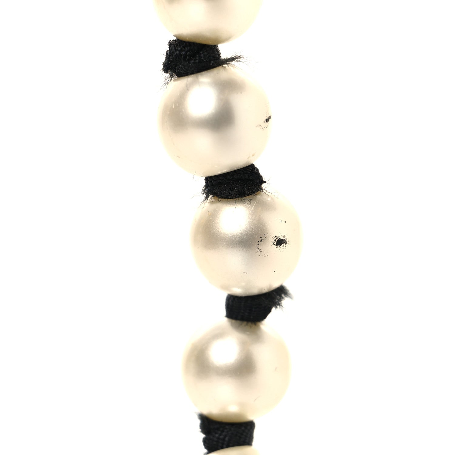 Chanel Pearl Grosgrain CC Long Necklace Gold 5 of 6