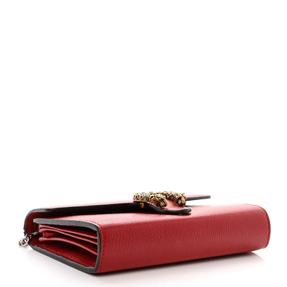 Gucci Calfskin Mini Dionysus Chain Wallet Hibiscus Red 4 of 17