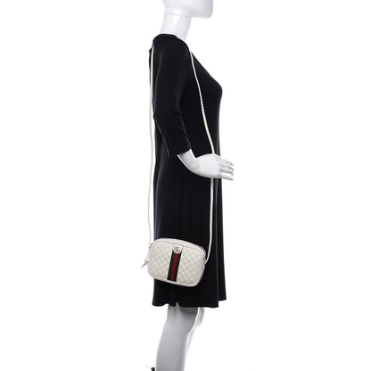 Gucci Calfskin Web Trapuntata Mini Shoulder Bag Off White 2 of 13