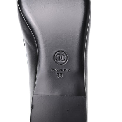 Chanel Lambskin CC Loafers 38 Black 7 of 11