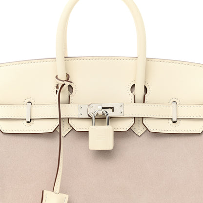 Hermes Veau Doblis Swift Grizzly Birkin 25 Glycine Grizzly Nata 7 of 12