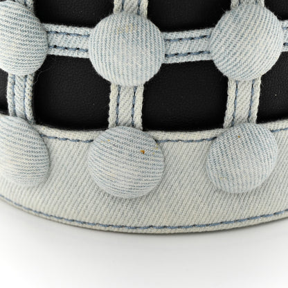 Alexander Wang Nappa Denim Dome Studded Mini Roxy Bucket Bag Black 16 of 17