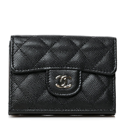 Chanel Caviar Quilted Compact Flap Wallet Black 1 of 9
