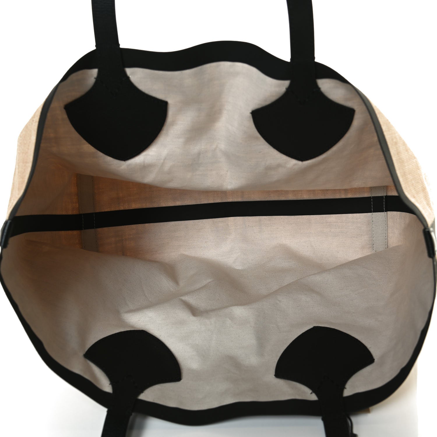 Burberry Raffia Logo Print Medium The Giant Reversible Tote Black 5 of 11