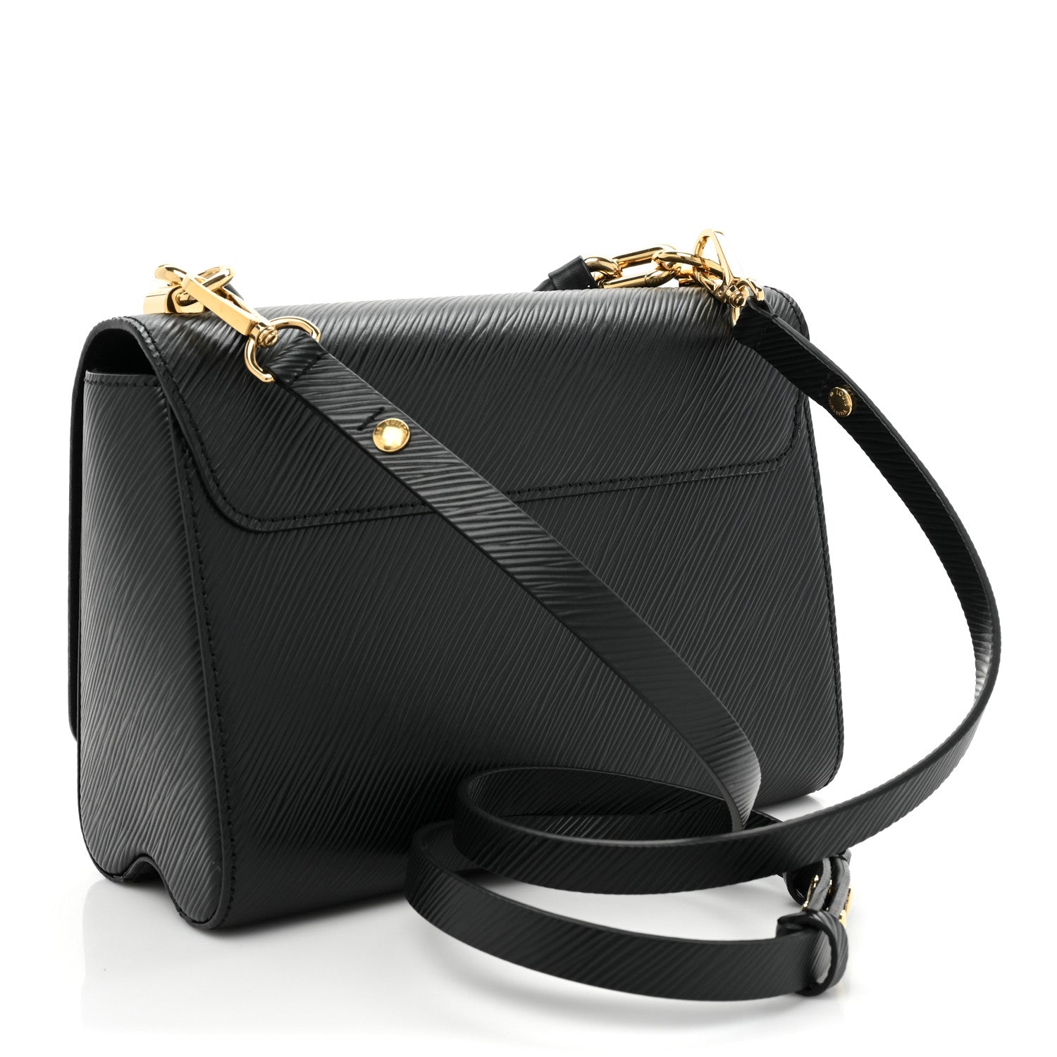 Louis Vuitton Epi Twist Braided Strap Shoulder Bag MM Black 4 of 9