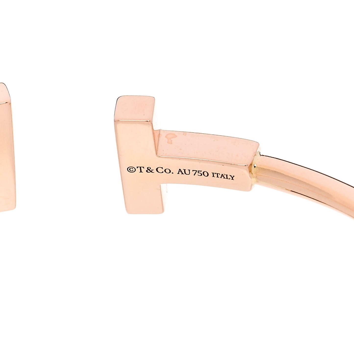 18K Rose Gold Diamond T Wire Bracelet