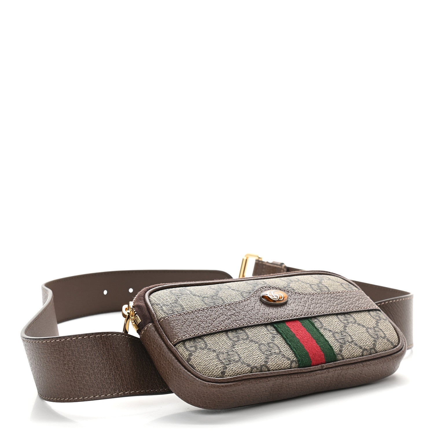 Gucci GG Supreme Monogram Ophidia Belted iPhone Case 90 36 Dark Brown 4 of 11