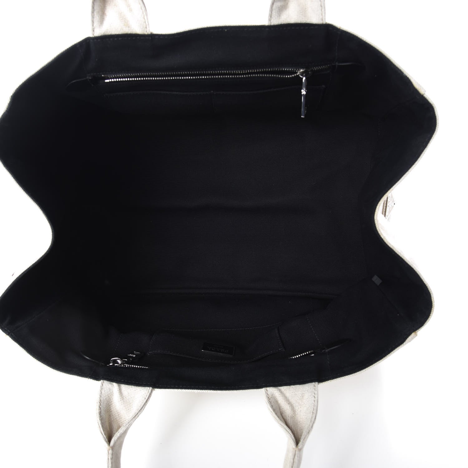 Prada Canapa Mistolino Tote Naturale Black 5 of 9