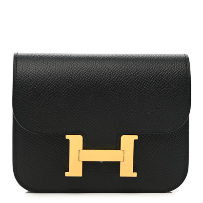 Hermes Epsom Constance Slim Wallet Black 2 of 9