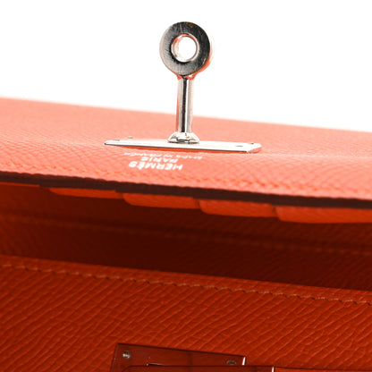 Hermes Epsom Medium Kelly Wallet Feu 10 of 11