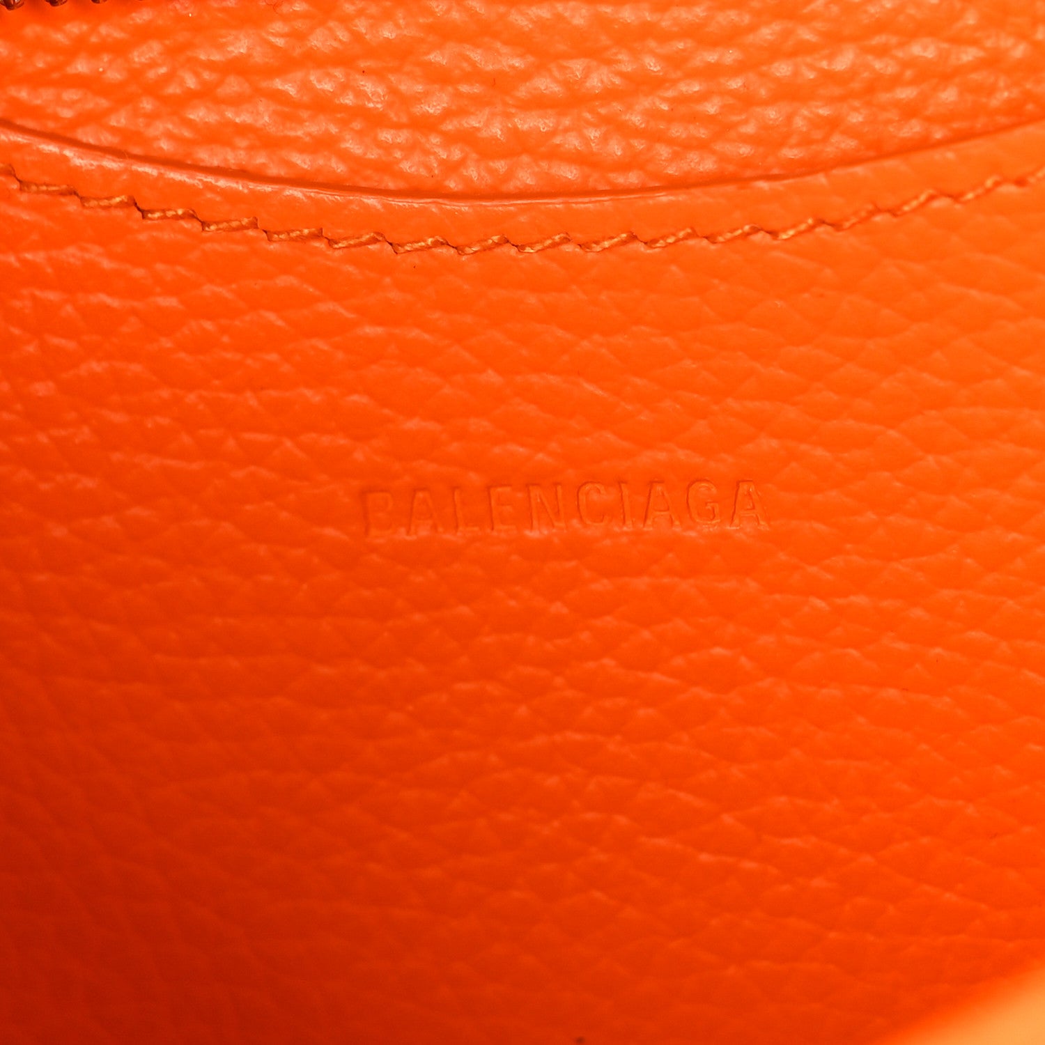 Balenciaga Grained Calfskin Neo Classic Silver Hardware Mini City Pop Orange 6 of 8