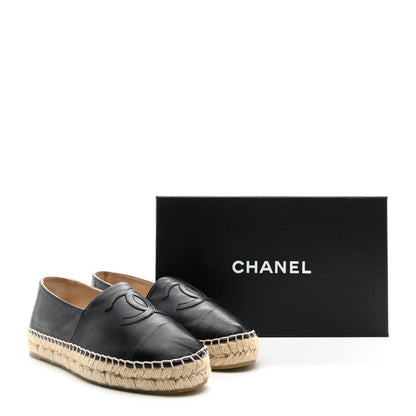 Chanel Lambskin CC Espadrilles 37 Black 11 of 11