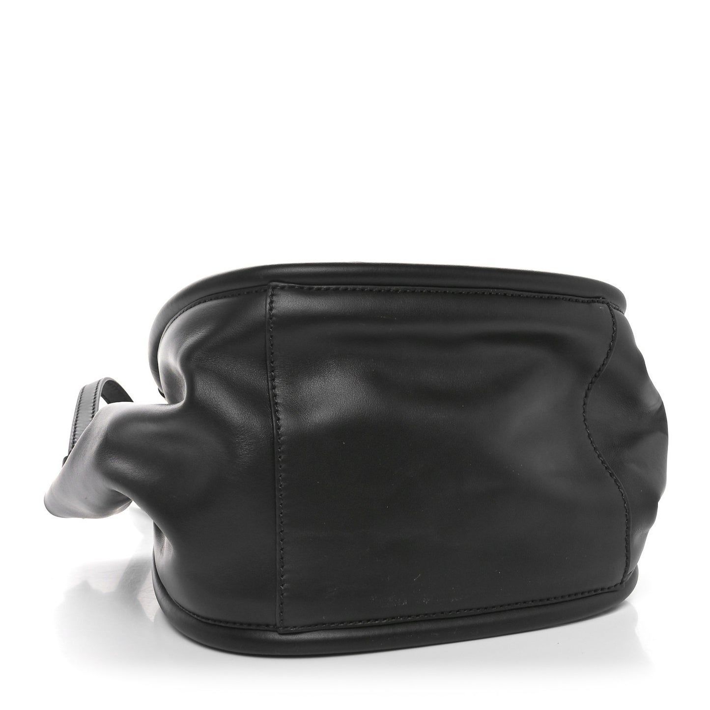 Calfskin Small Ruched Tote Black