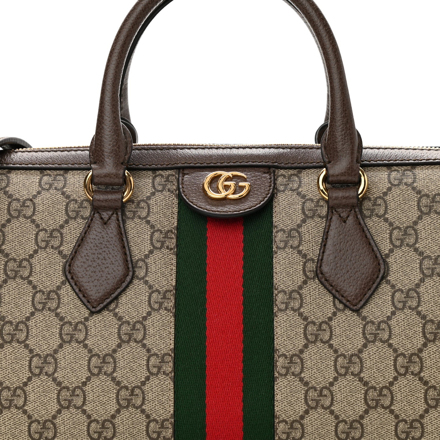 GG Supreme Monogram Web Medium Ophidia Boston Brown