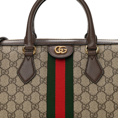 Gucci GG Supreme Monogram Web Medium Ophidia Boston Brown 8 of 10