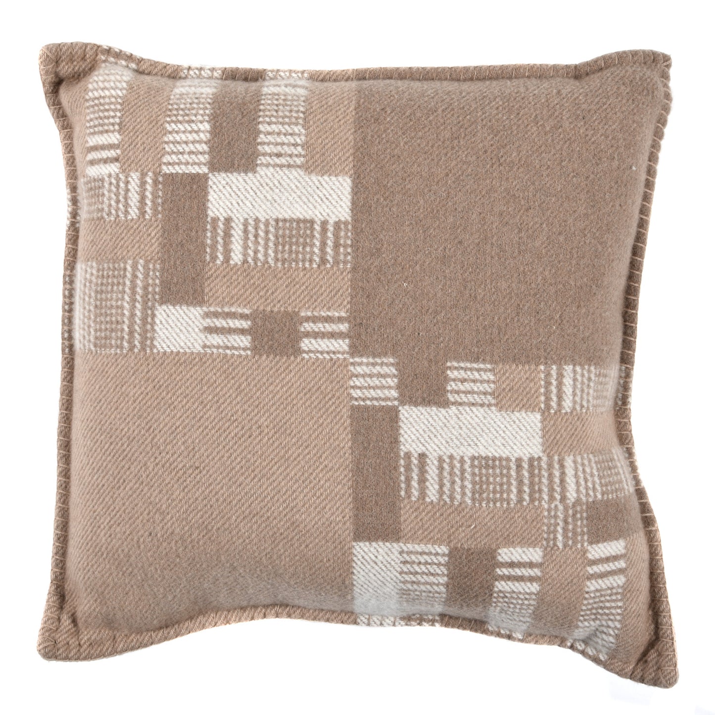 Wool Cashmere Avalon Paper Block Pillow Ecru Naturel