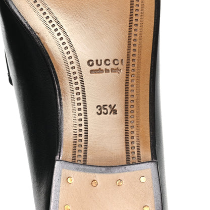 Gucci Calfskin Womens Jordaan Loafers 35.5 Black 7 of 11