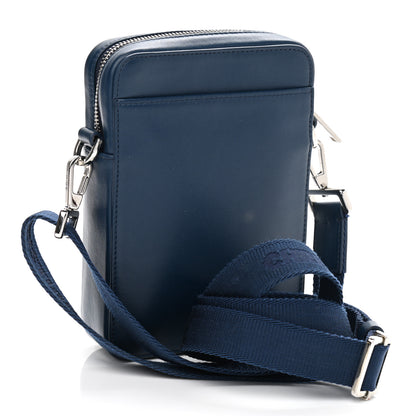 Christian Dior Calfskin Oblique Galaxy Perforated World Tour Messenger Pouch Blue White 3 of 10