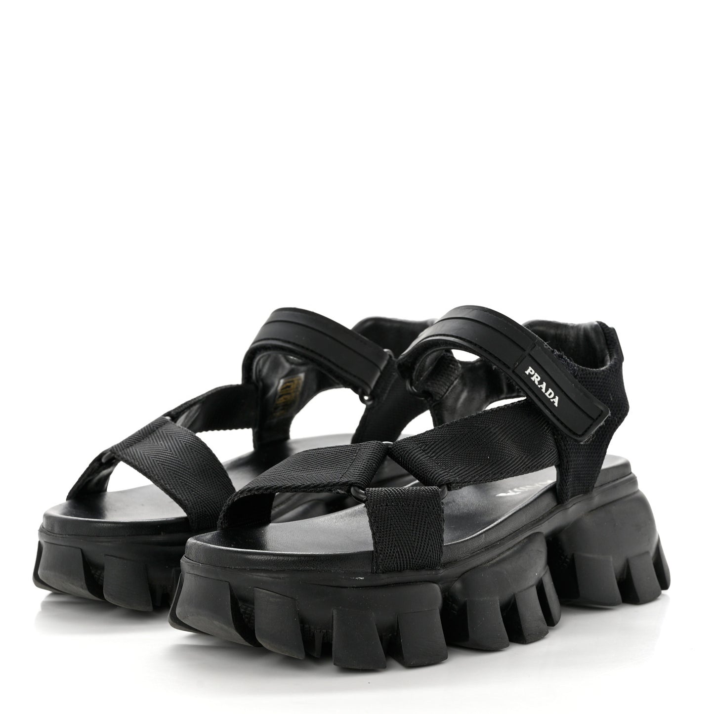 Rubber Nylon Velcro Womens Cloudbust Thunder 50mm Sandals 37 Black
