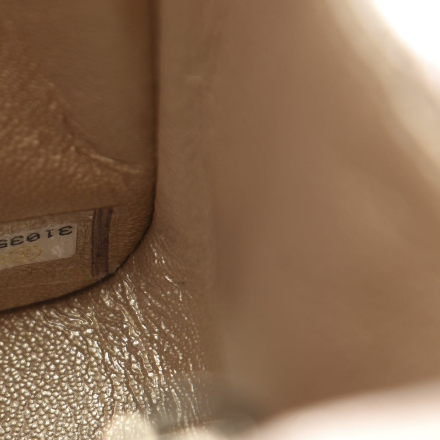 Metallic Lambskin Quilted Mini Square Flap Gold