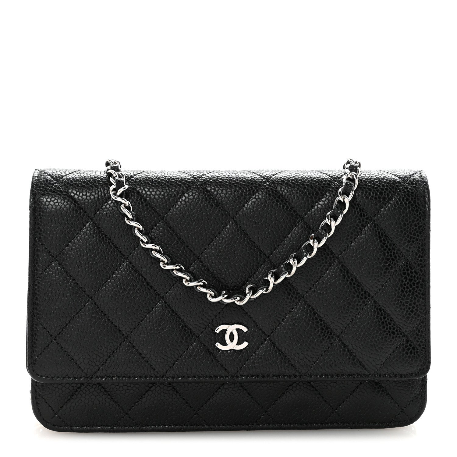 Chanel Caviar Quilted Wallet on Chain WOC Black 1 of 12