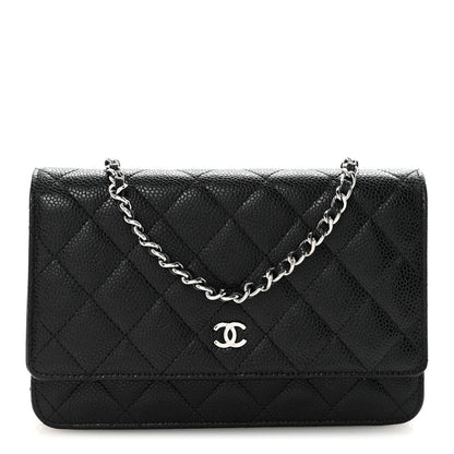 Chanel Caviar Quilted Wallet on Chain WOC Black 1 of 12