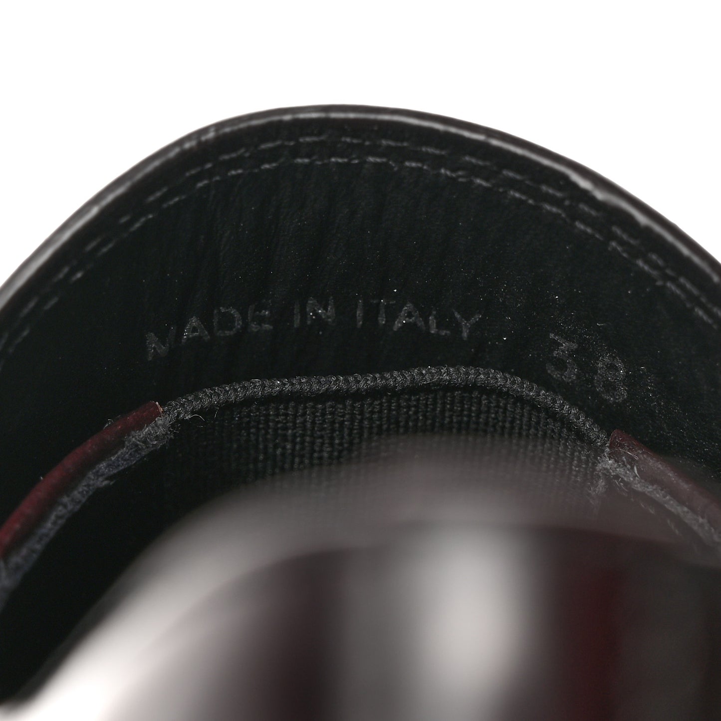 Spazzolato Metal Triangle Logo 50mm Loafers 38 Cordovan
