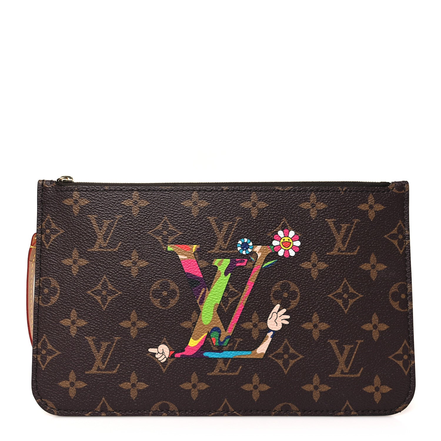 Louis Vuitton LV X TM Monogram Flowers Neverfull Pochette 1 of 7