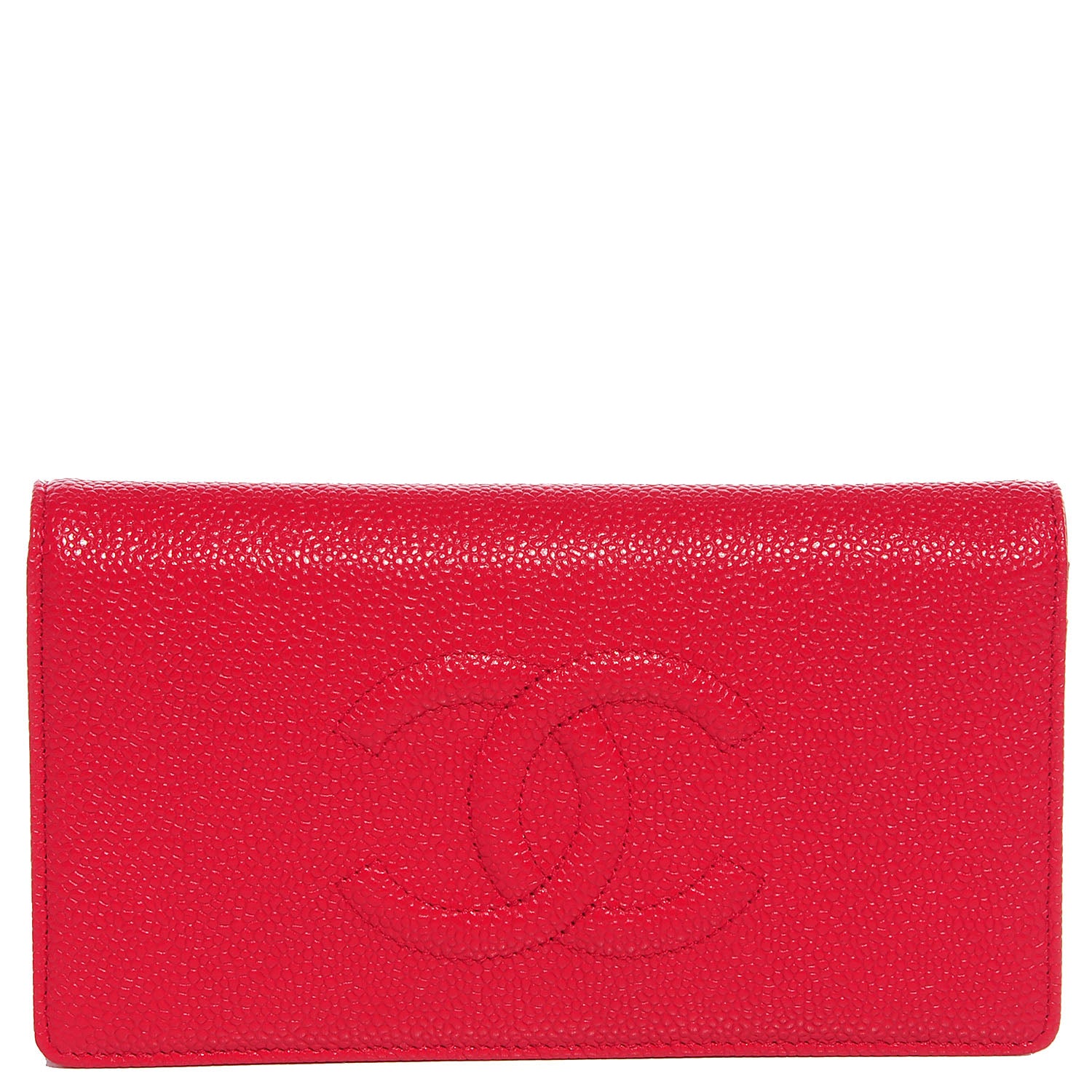 Chanel Caviar Yen CC Wallet Dark Pink 1 of 10