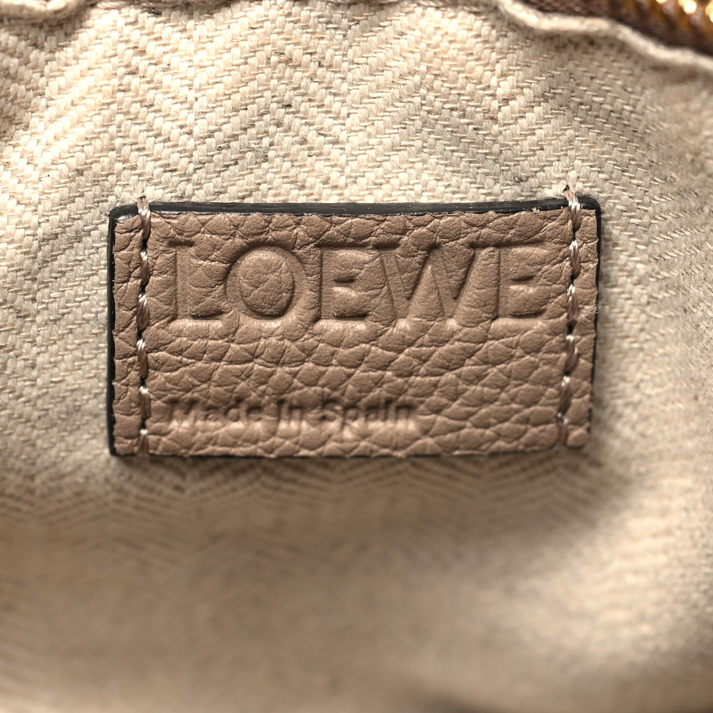 Grained Calfskin Medium Puzzle Bag Sand
