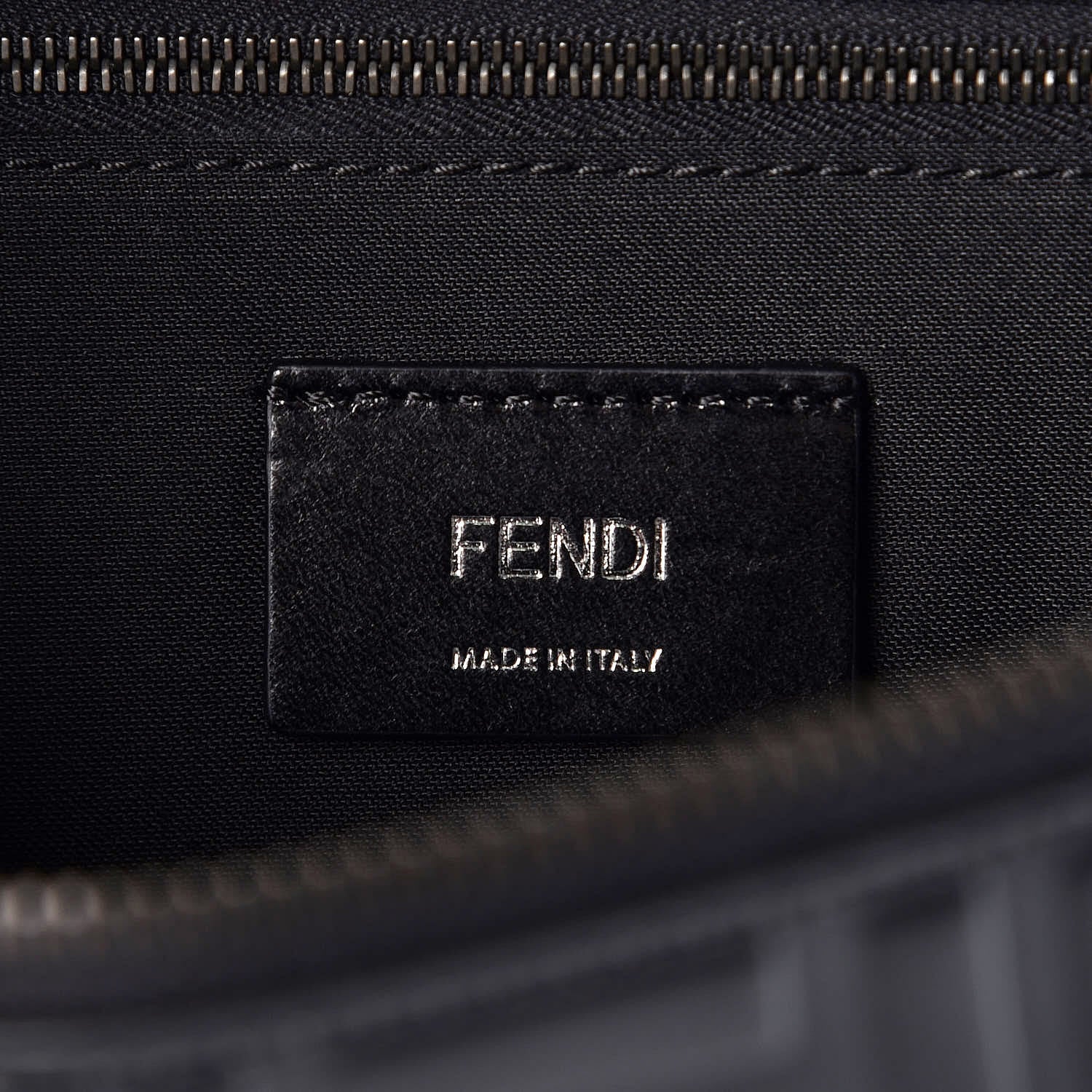 Fendi Vitello Century FF 1974 Embossed Belt Bag Black 7 of 7