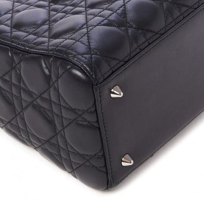 Christian Dior Lambskin Cannage Medium Lady Dior Black 5 of 8