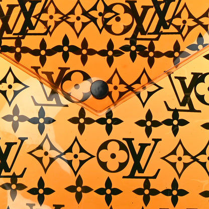 Louis Vuitton PVC Monogram Printed Envelope Pouch Orange 6 of 8