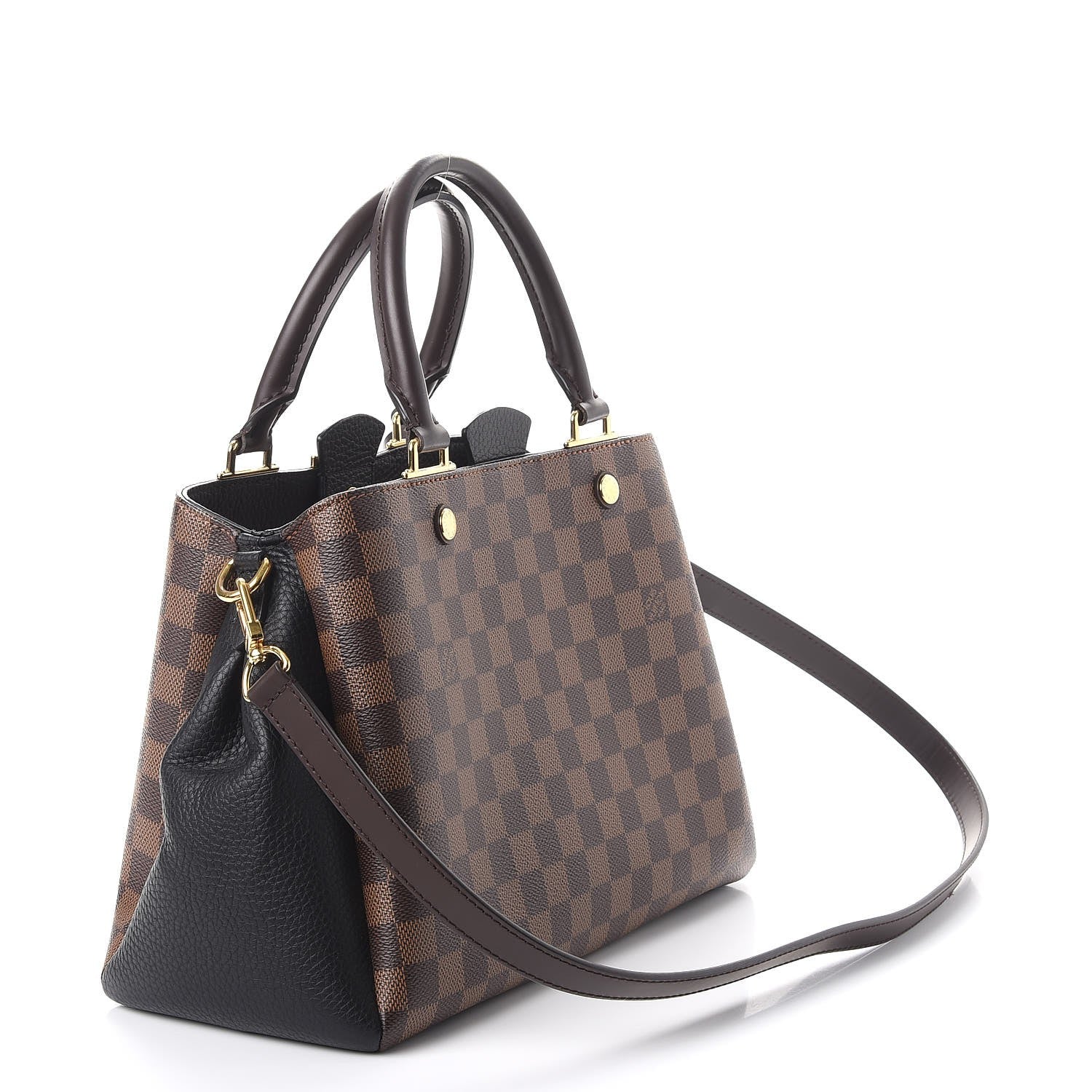 Louis Vuitton Damier Ebene Cuir Taurillon Brittany Black 3 of 7