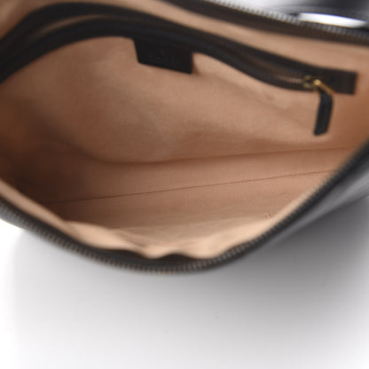 Gucci Calfskin Matelasse GG Marmont Flat Messenger Bag Black 4 of 9