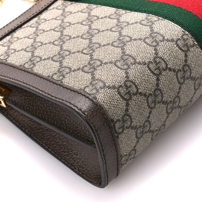Gucci GG Supreme Monogram Web Small Ophidia Chain Shoulder Bag Brown 10 of 11