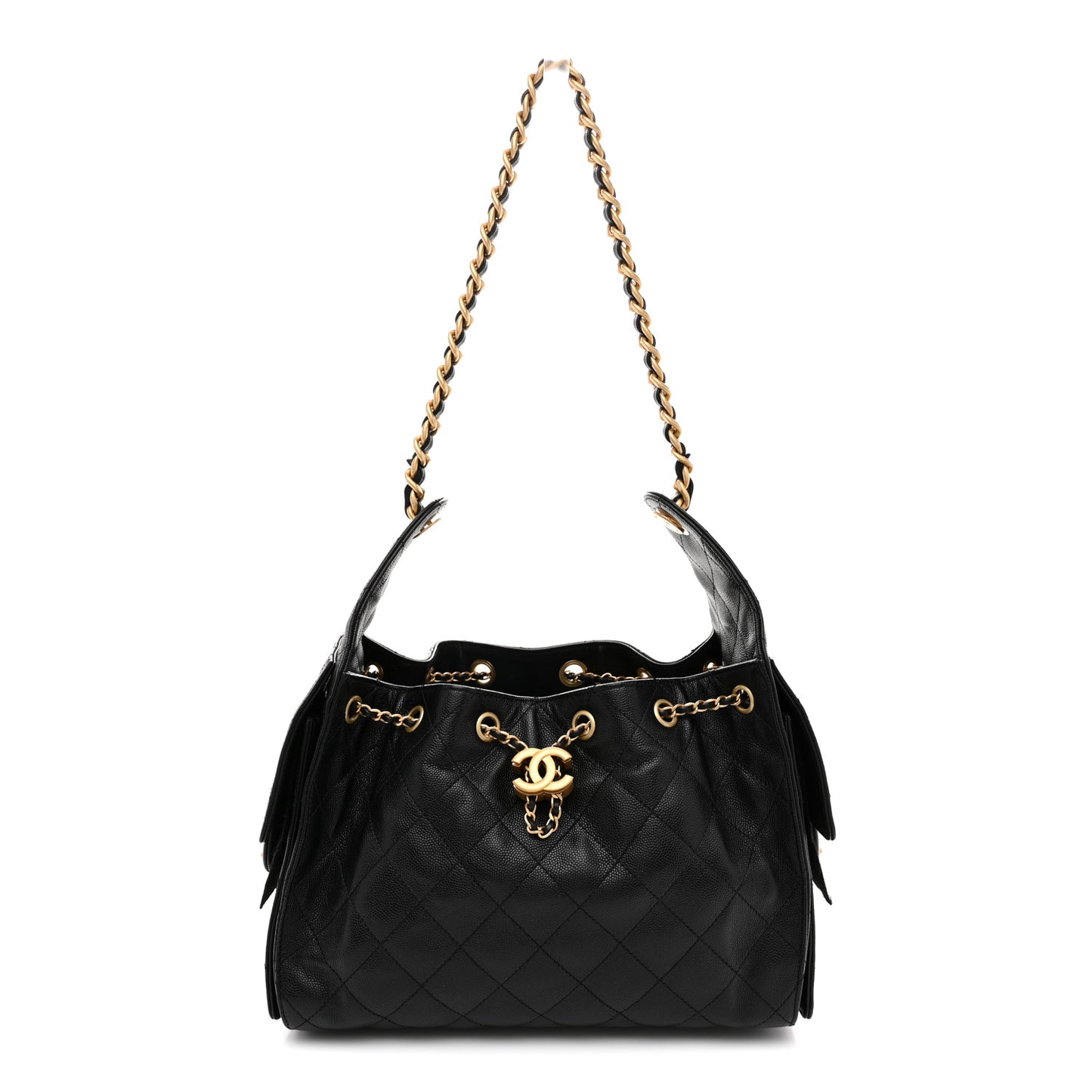 Caviar Quilted Small Chanel 25 Handbag Black