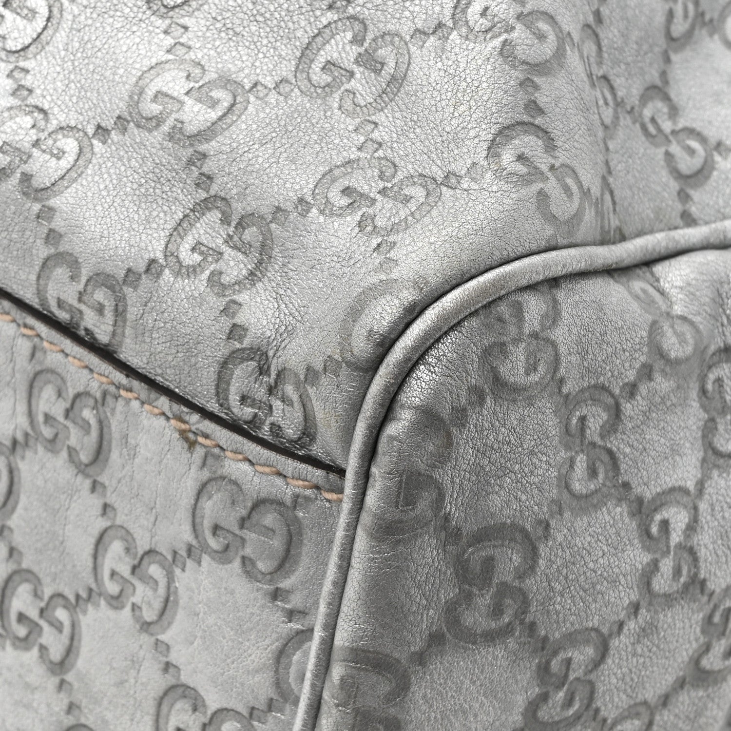 Gucci Guccissima Large Sukey Tote Silver 12 of 15