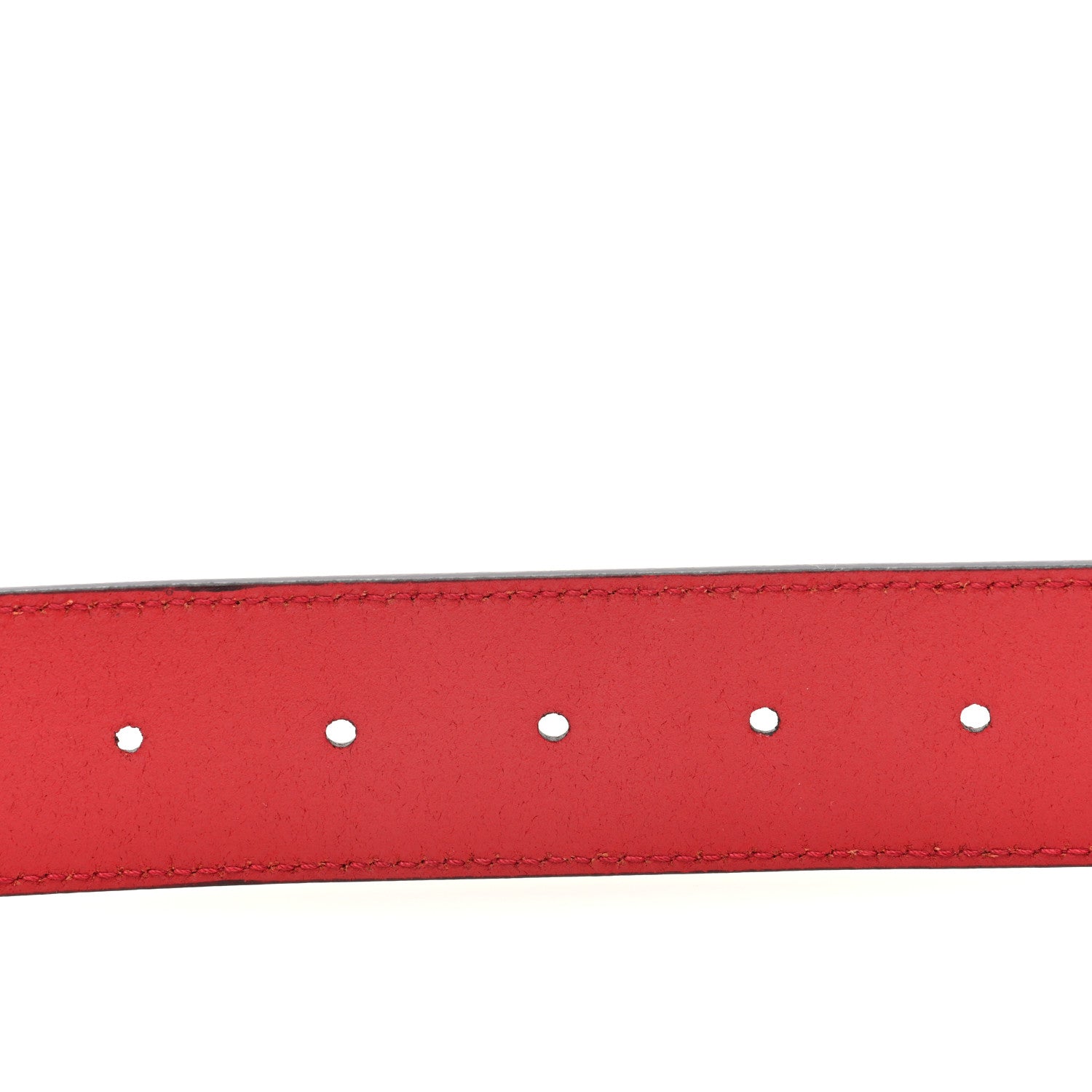 Gucci Selleria Calfskin Mens Interlocking G 37mm Belt 85 34 Rosso 4 of 4