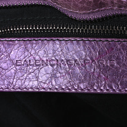 Balenciaga Agneau Classic Hardware City Metallic Purple 7 of 12