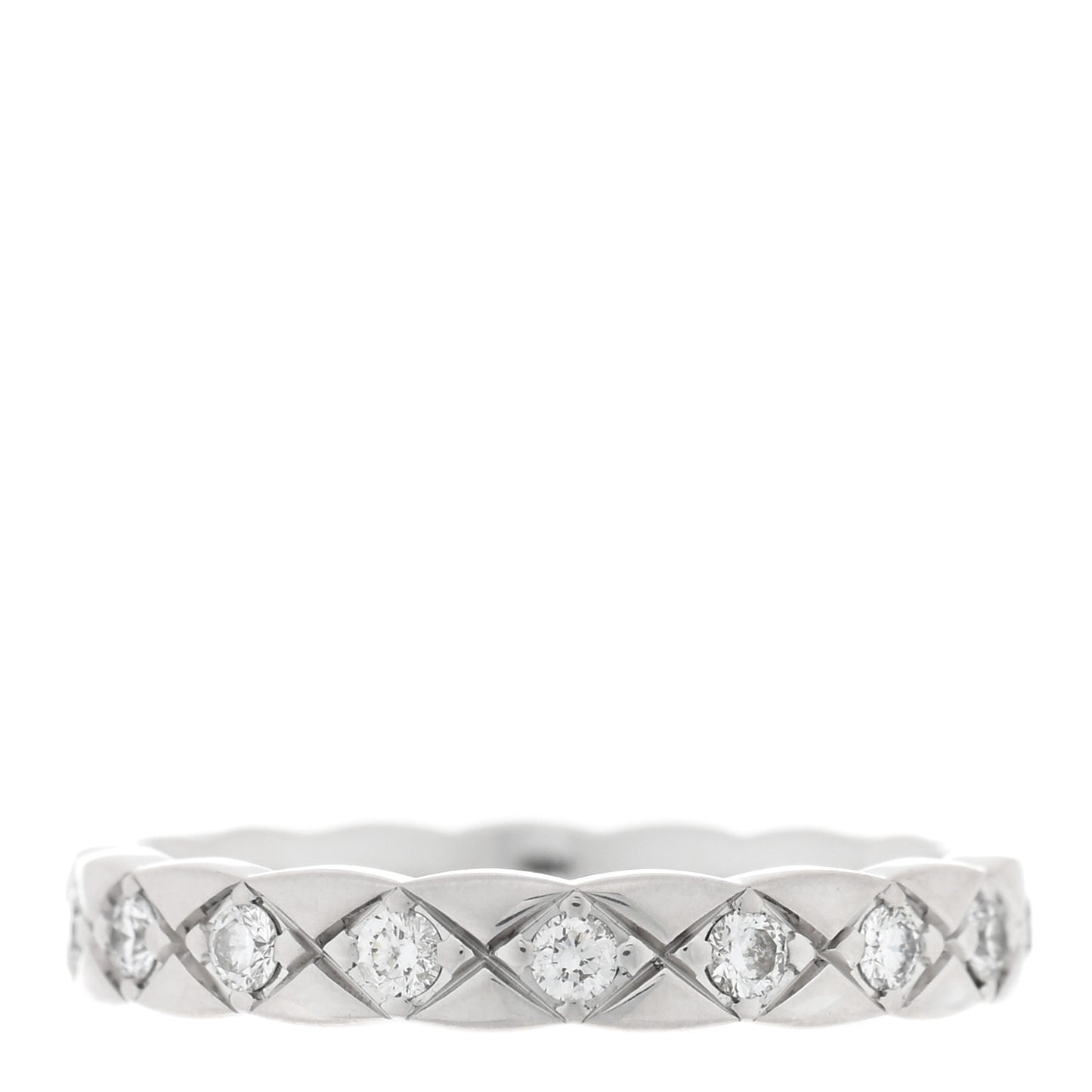 18K White Gold Diamond Mini Coco Crush Ring 50 5.25