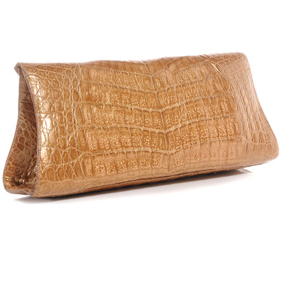 Nancy Gonzalez Crocodile Envelope Clutch Bronze 3 of 7