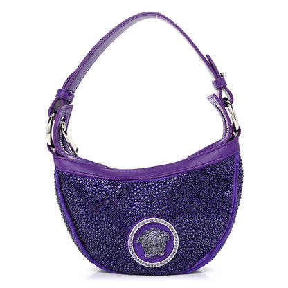 Versace Crystal Repeat Mini Hobo Purple 1 of 9