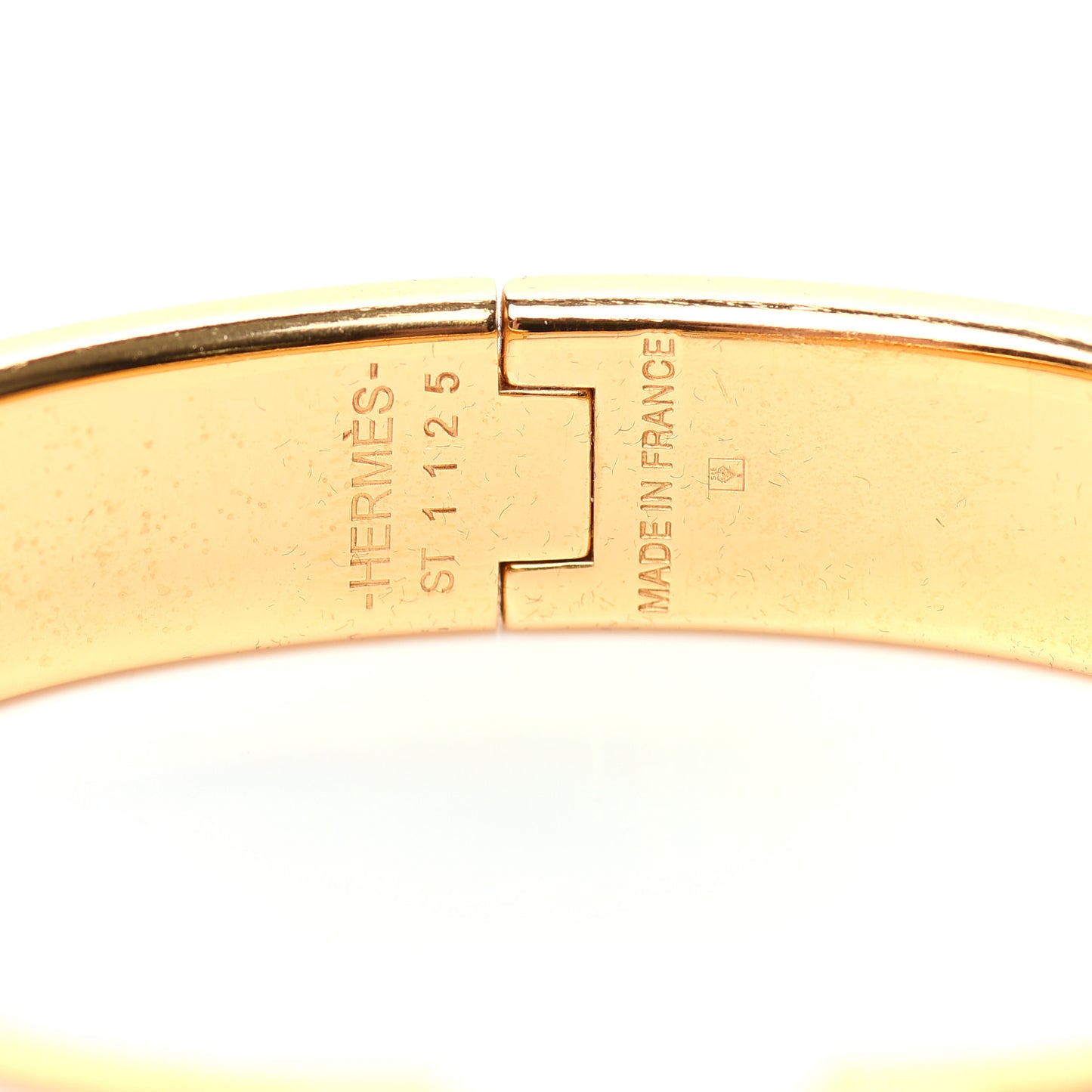 Enamel Narrow Clic Clac H Bracelet PM White