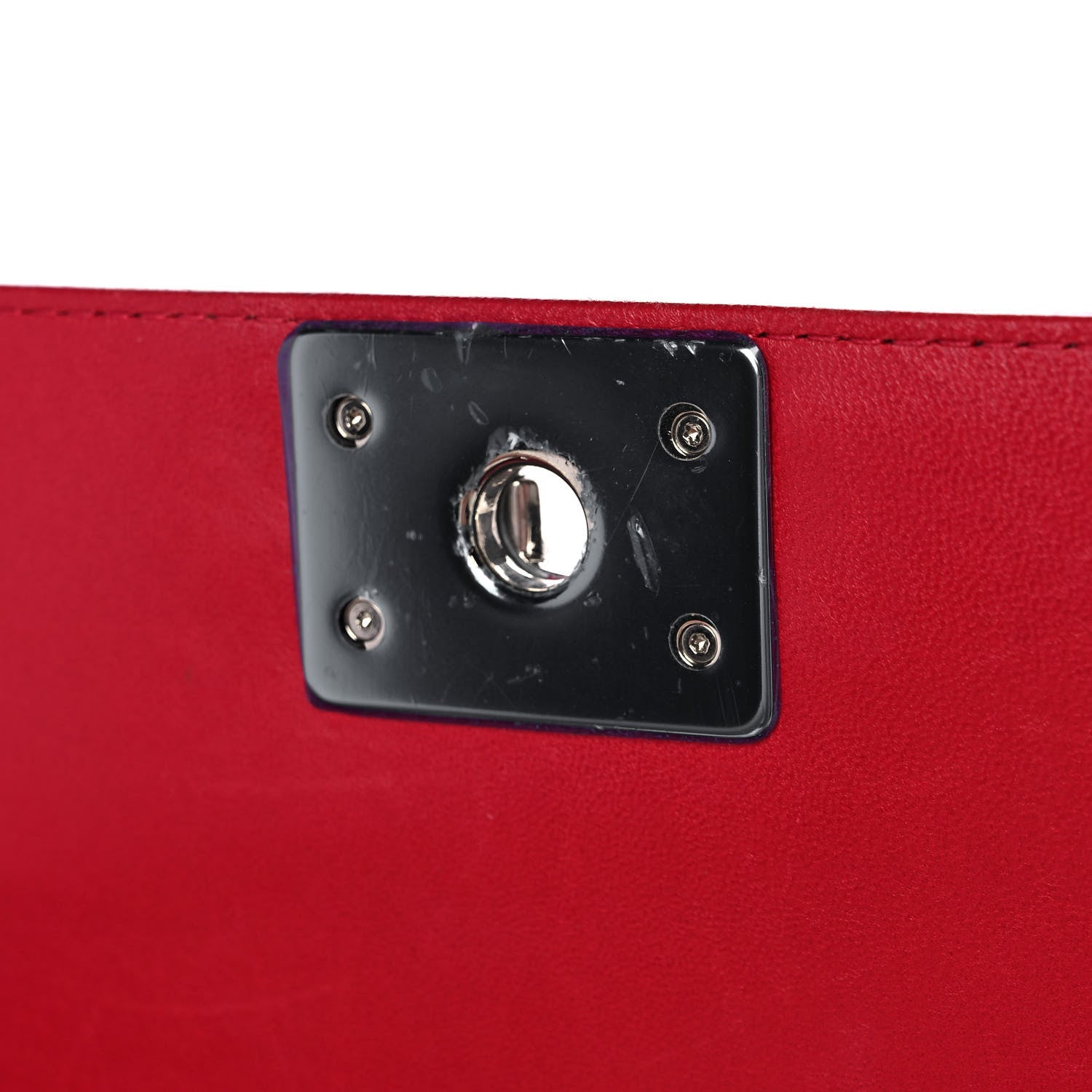 Chanel Perforated Lambskin Quilted Medium Boy Flap Red 10 of 10