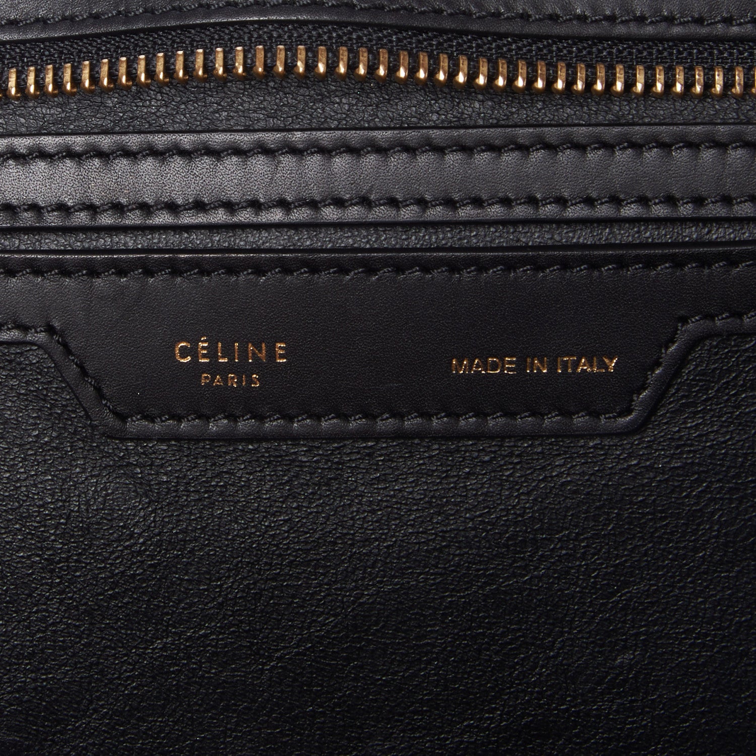 Celine Smooth Calfskin Canvas Medium Trapeze Black 8 of 8