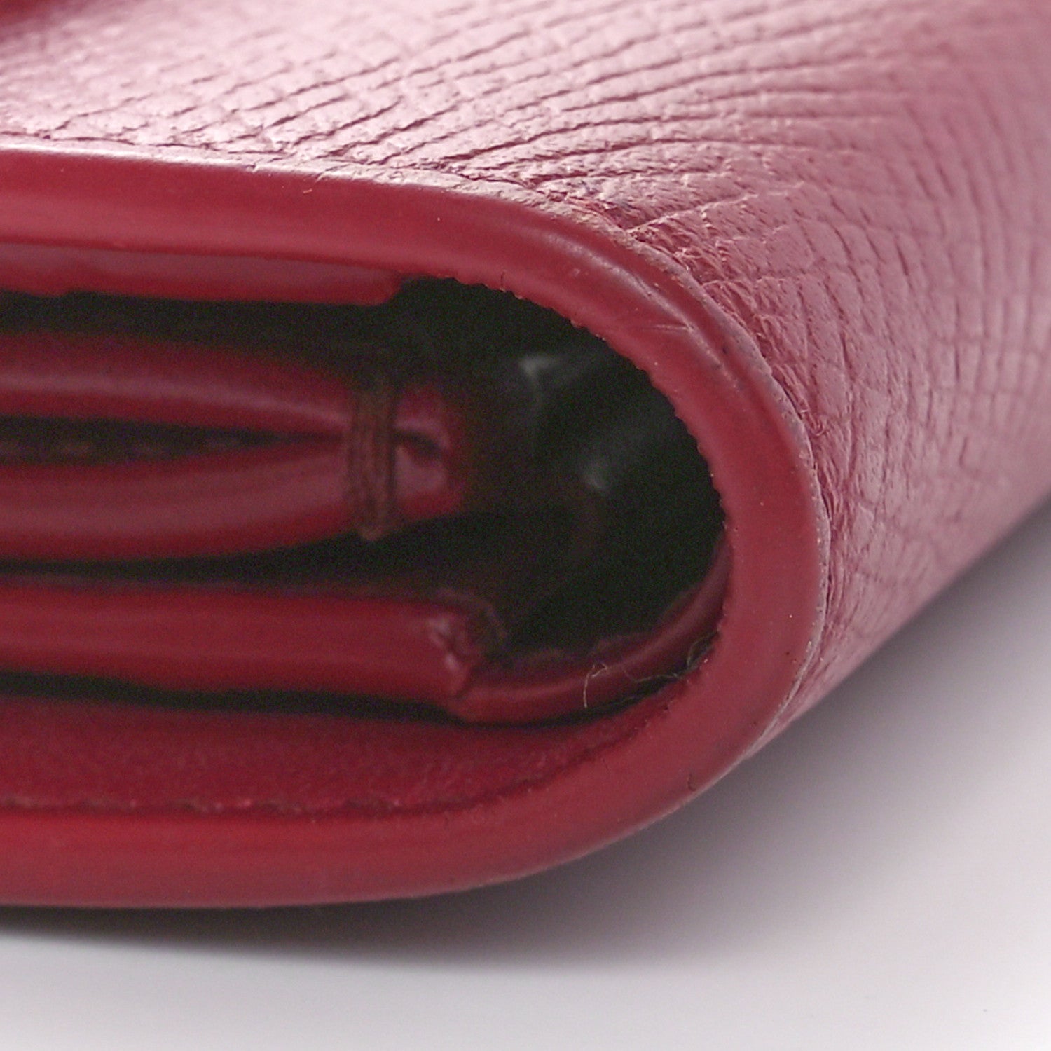 Celine Grained Calfskin Small Tri-Fold Wallet Red 8 of 10