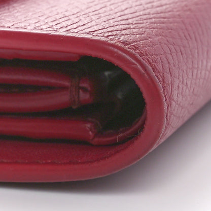 Celine Grained Calfskin Small Tri-Fold Wallet Red 8 of 10