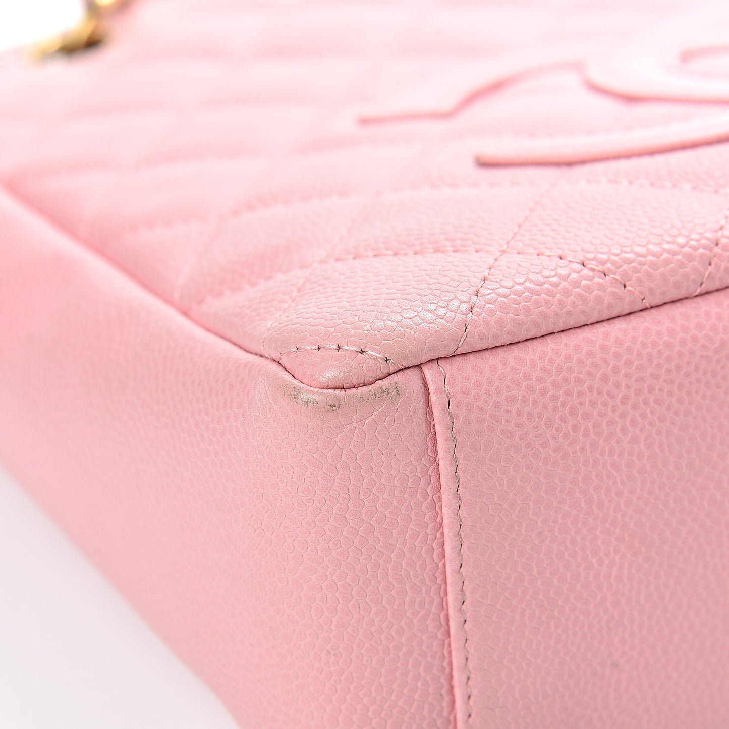 Caviar Quilted Petit Shopping Tote PST Pink