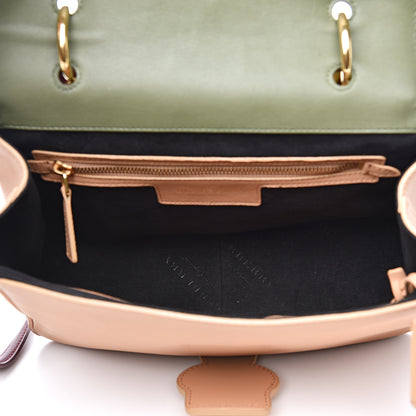 Burberry Trench Calfskin Medium DK88 Top Handle Bag Pale Clementine Moss Green 5 of 15
